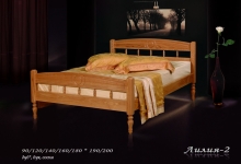 кровать из дуба "Лилия - 2 спинки"