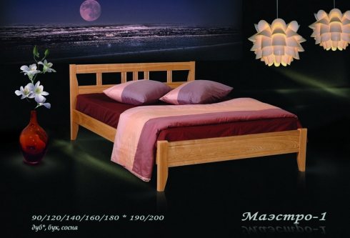 кровать из дуба "Маэстро - 1 спинка"