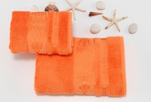 Полотенца из бамбука оранжевые