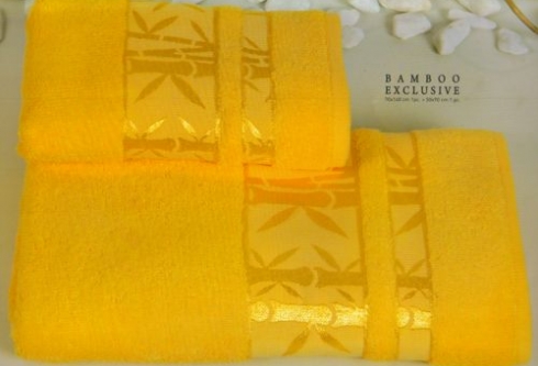 Полотенца из бамбука желтое